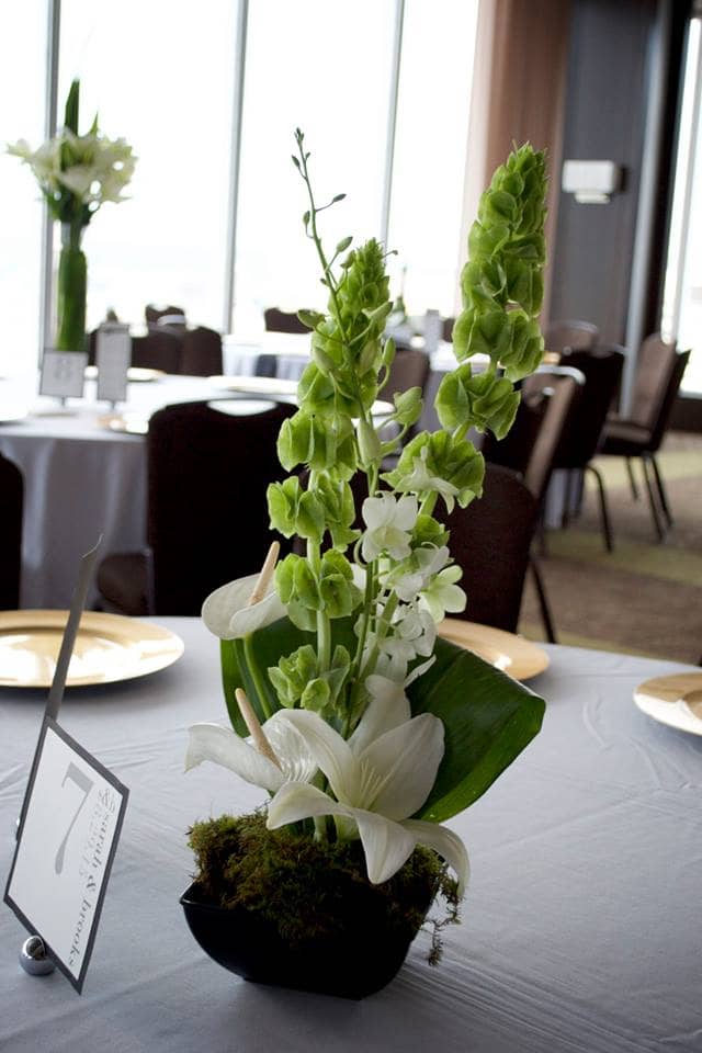 wedding centerpiece florist minnesota spring white